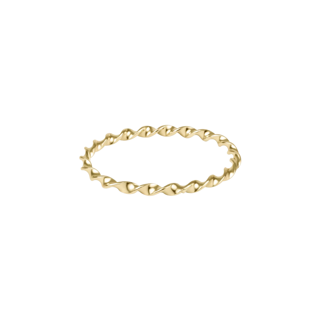 Classic Gold Twisted Thin Band Ring