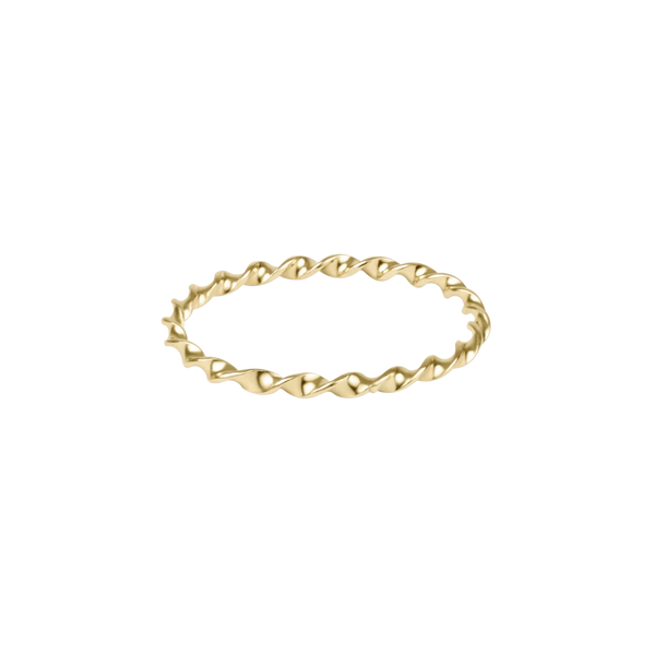 Classic Gold Twisted Thin Band Ring