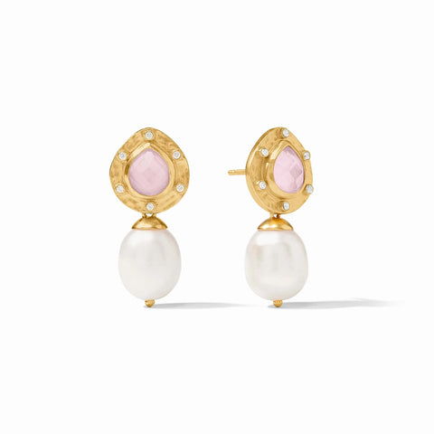 Clementine Pearl Drop Earring in Iridescent Rose