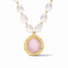 Clementine Statement Necklace in Iridescent Rose