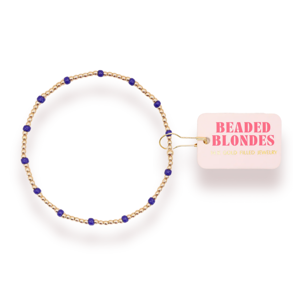 Cobalt Blue Dainty Poppi Bracelet