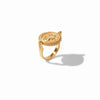 Coin Revolving Gold Ring in Mother of Pearl