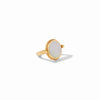 Coin Revolving Gold Ring in Mother of Pearl