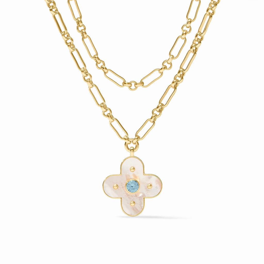 Colette Statement Necklace in Chalcedony Blue