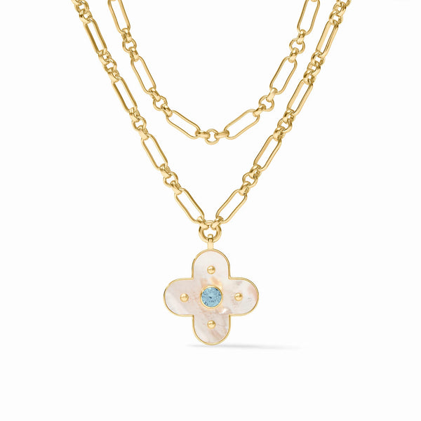 Colette Statement Necklace in Chalcedony Blue