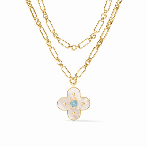 Colette Statement Necklace in Chalcedony Blue