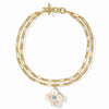 Colette Statement Necklace in Chalcedony Blue