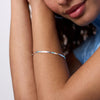 Crescent Stone Bangle in Gold Turquoise Blue (Copy)