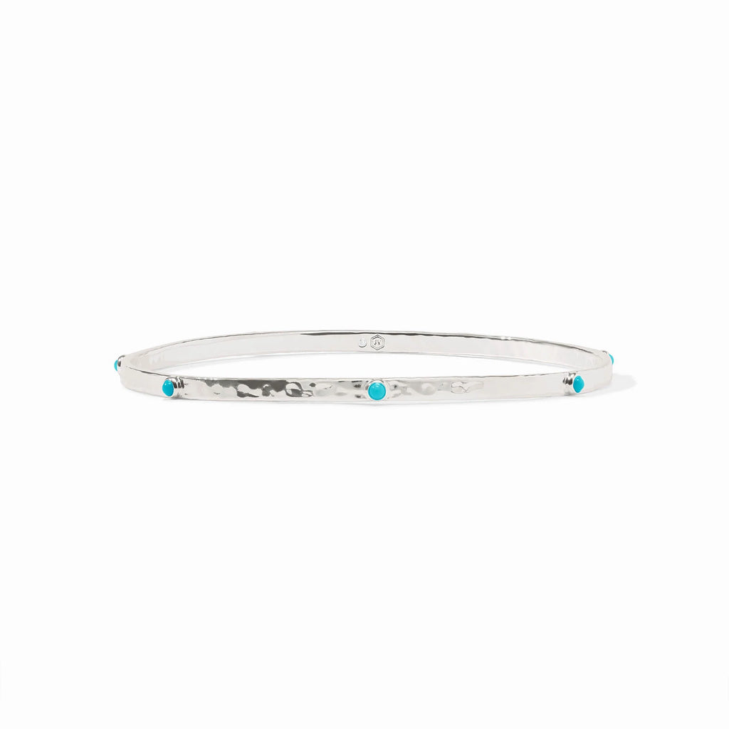 Crescent Stone Bangle in Gold Turquoise Blue (Copy)