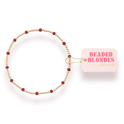 Dainty Poppi Bracelet in Crimson Red