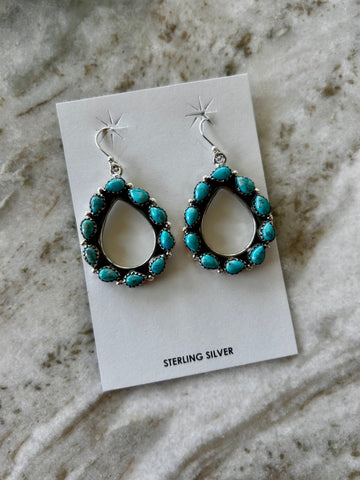 Turquoise Teardrop Dangle Earrings