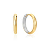 Two-Tone Hoop Earrings