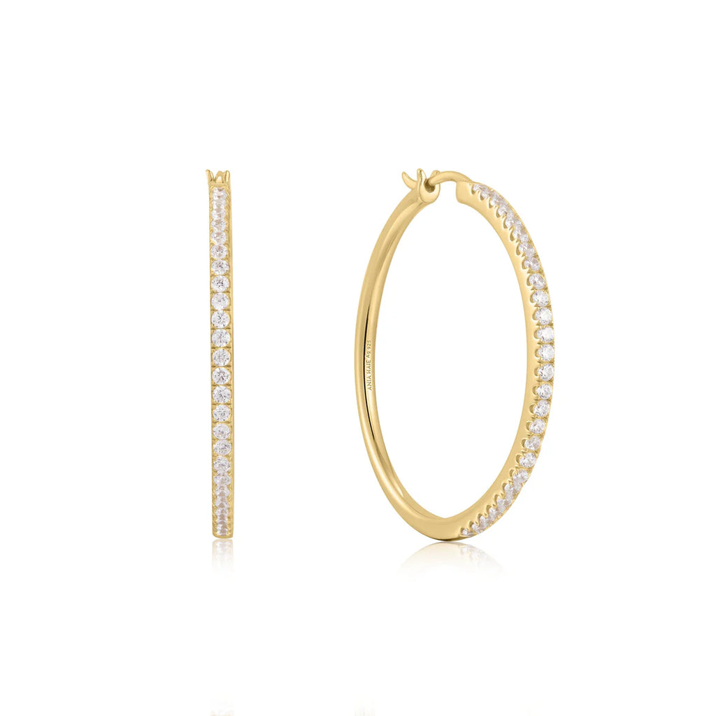 Pavé CZ Hoop Earrings