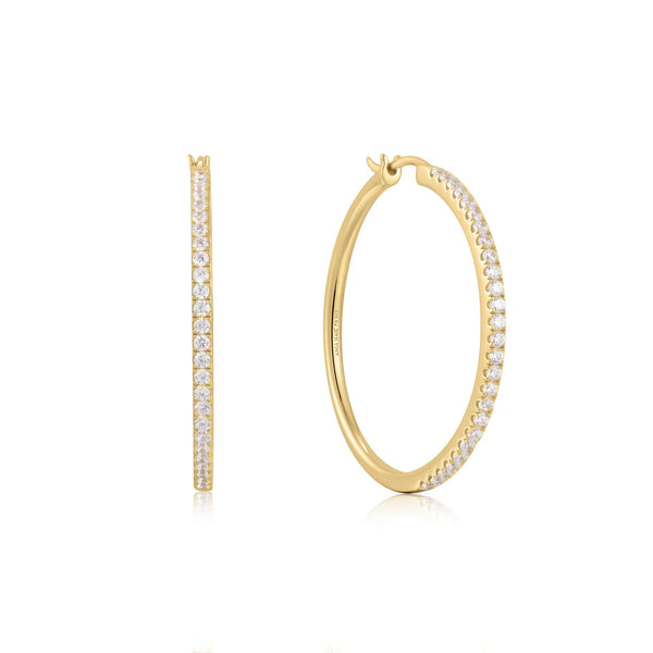 Pavé CZ Hoop Earrings