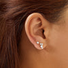 Pavé CZ Climber Stud Earrings
