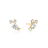 Pavé CZ Climber Stud Earrings