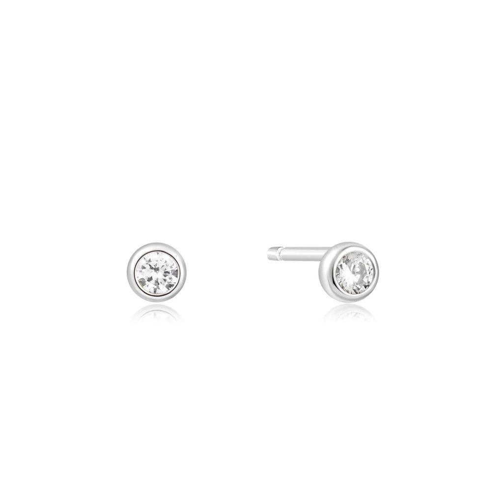 Bezel Solitaire CZ Studs