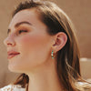 Gold Malachite & Turquoise Large Hoop Earrings