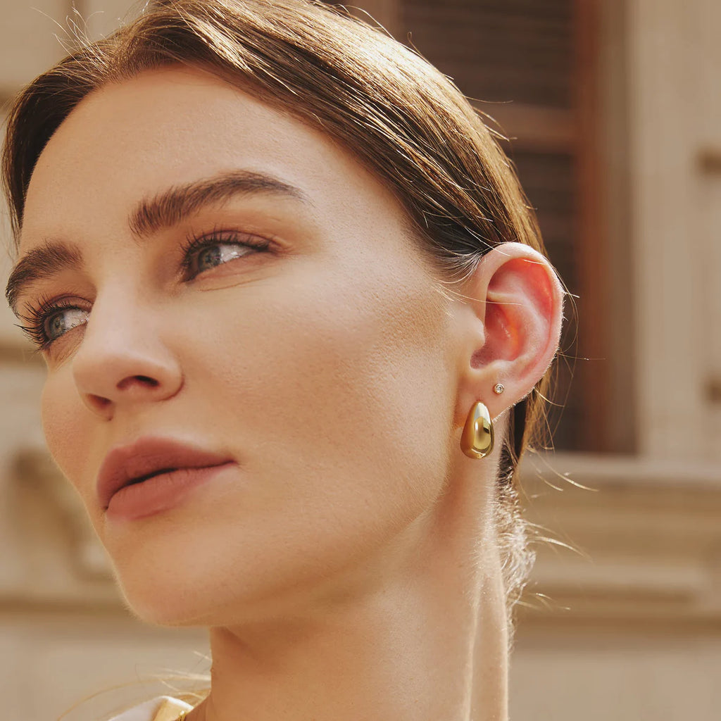 Bold Dome Hoop Earrings