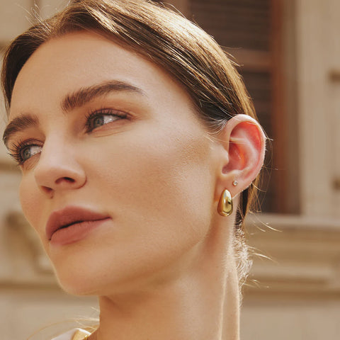 Bold Dome Hoop Earrings