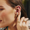 Lab Created Turquoise Lotus Stud Earrings