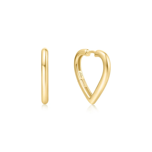 Medium Heart Hoop Earrings