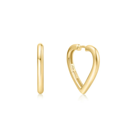 Medium Heart Hoop Earrings