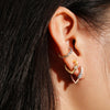 Two-Tone Bezel CZ Ear Cuff