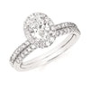 Lab Grown Diamond Halo Engagement Ring & Band