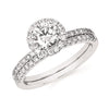 Lab Grown Diamond Halo Engagement Ring & Band