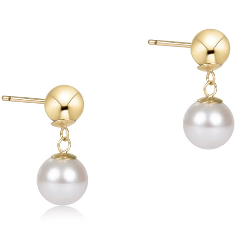 Classic Ball Drop Stud - Pearl