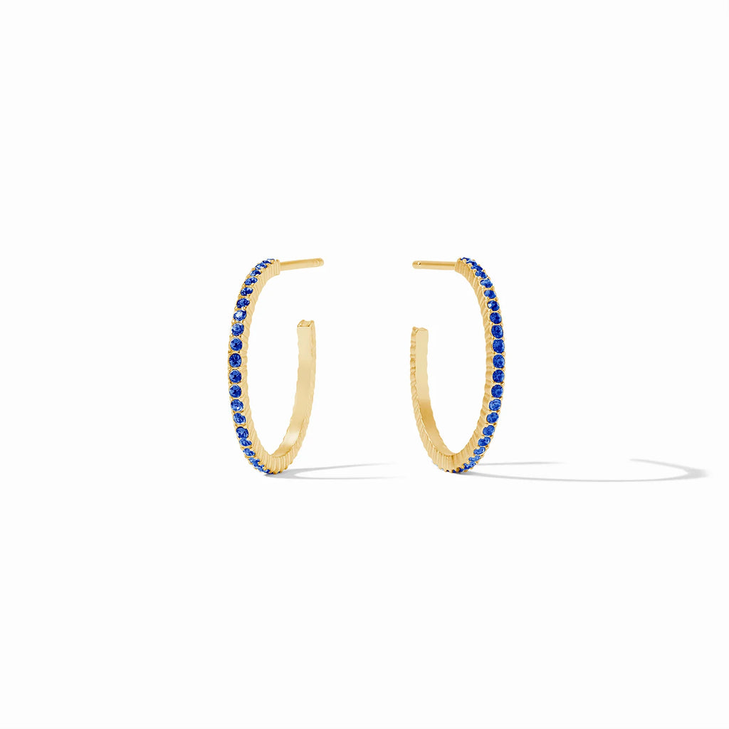 Windsor Hoop Earrings in Sapphire