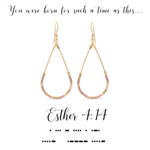 Esther 4:14 Morse Code Earrings