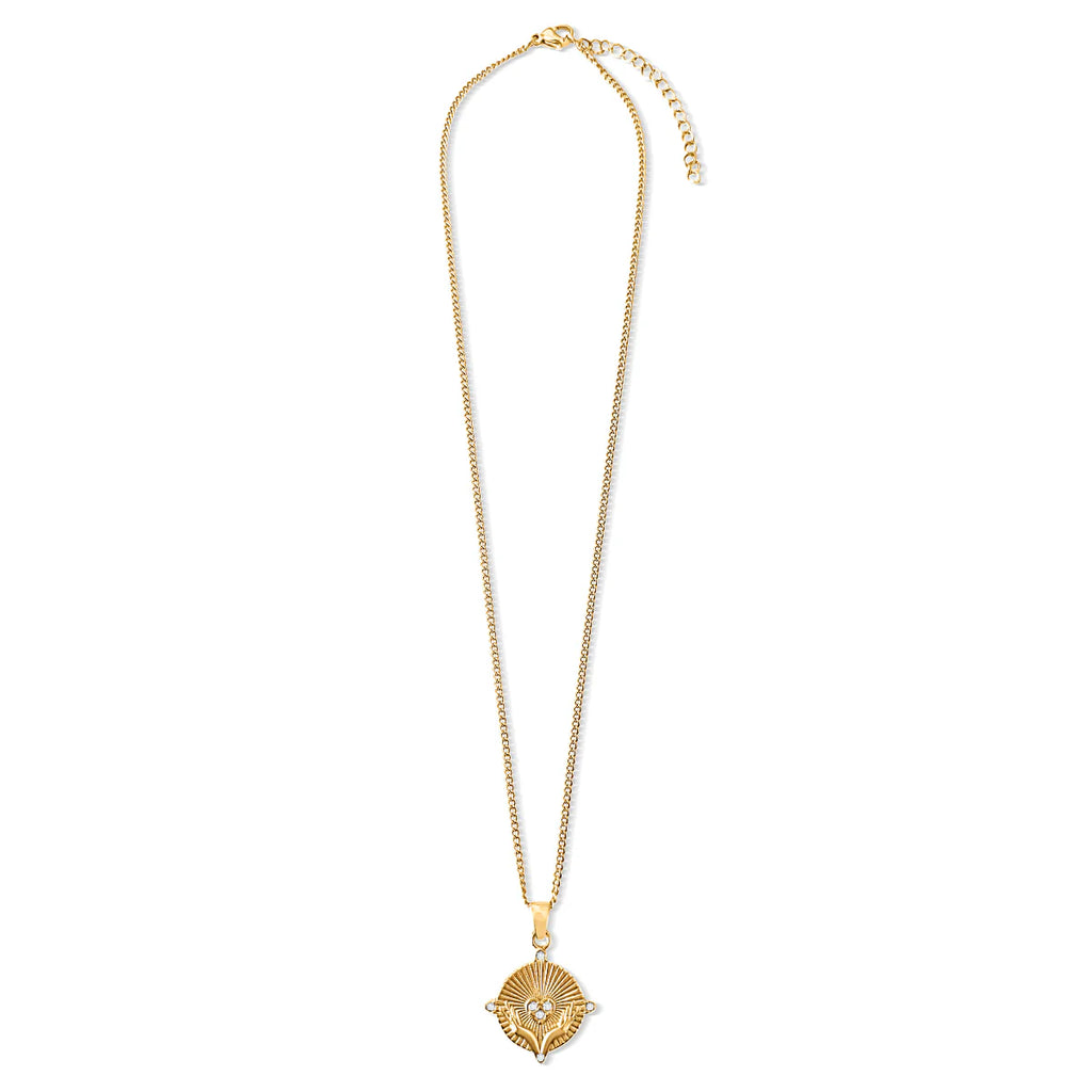 Heidi Heart Disc Pendant Necklace