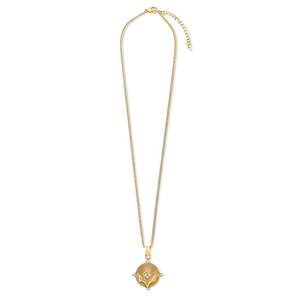 Heidi Heart Disc Pendant Necklace
