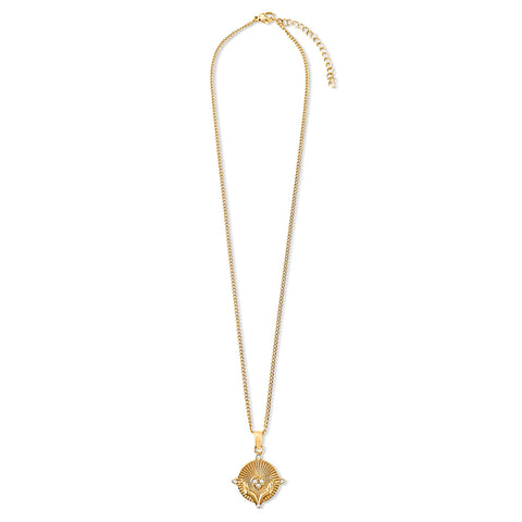 Heidi Heart Disc Pendant Necklace