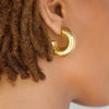 Kirby Hammered Tube Hoop Earing