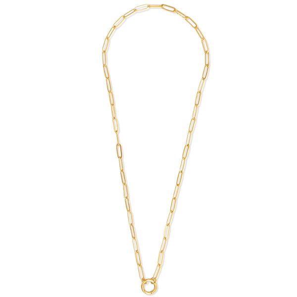 Margaret Paper Clip Push Clasp Necklace