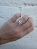 Lab Grown Oval Engagement Ring with Marquis/Round Band