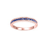 Sapphire Millgrain Channel Set Birthstone Band