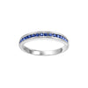 Sapphire Millgrain Channel Set Birthstone Band