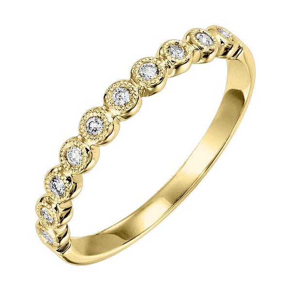 Round Milgrain Bezel Diamond Band