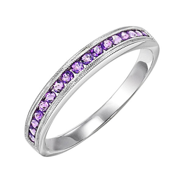 Amethyst Birthstone Band