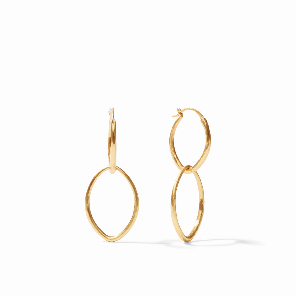Fleur-de-Lis 2 in 1 Hoop Earrings
