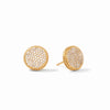 Fleur-de-Lis Pave Stud Earrings