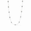 Florentine Demi Delicate Station Necklace in Silver