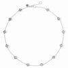Florentine Demi Delicate Station Necklace in Silver