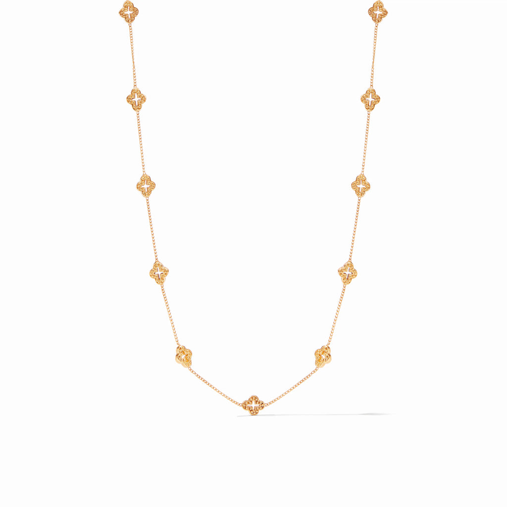 Florentine Demi Delicate Station Necklace in Gold