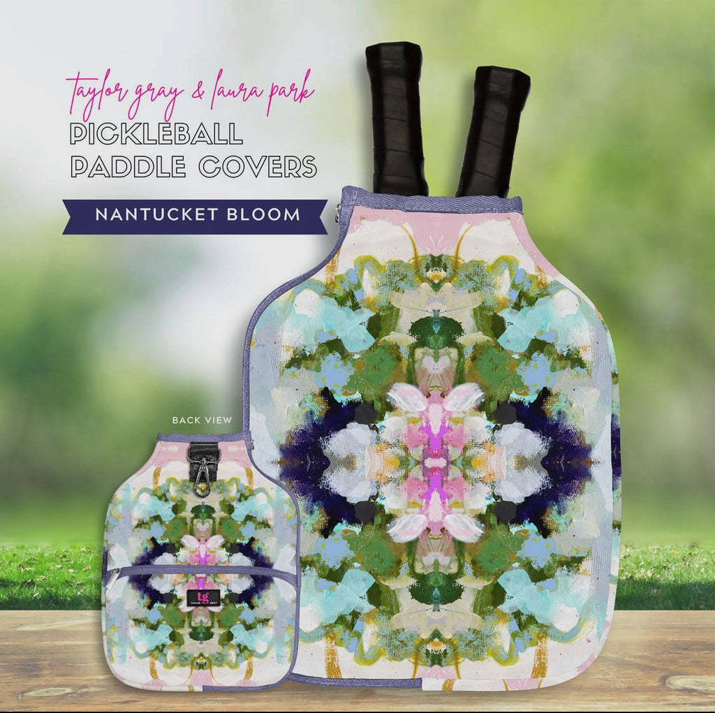 Nantucket Bloom Pickleball Paddle Cover | Laura Park Collaboration