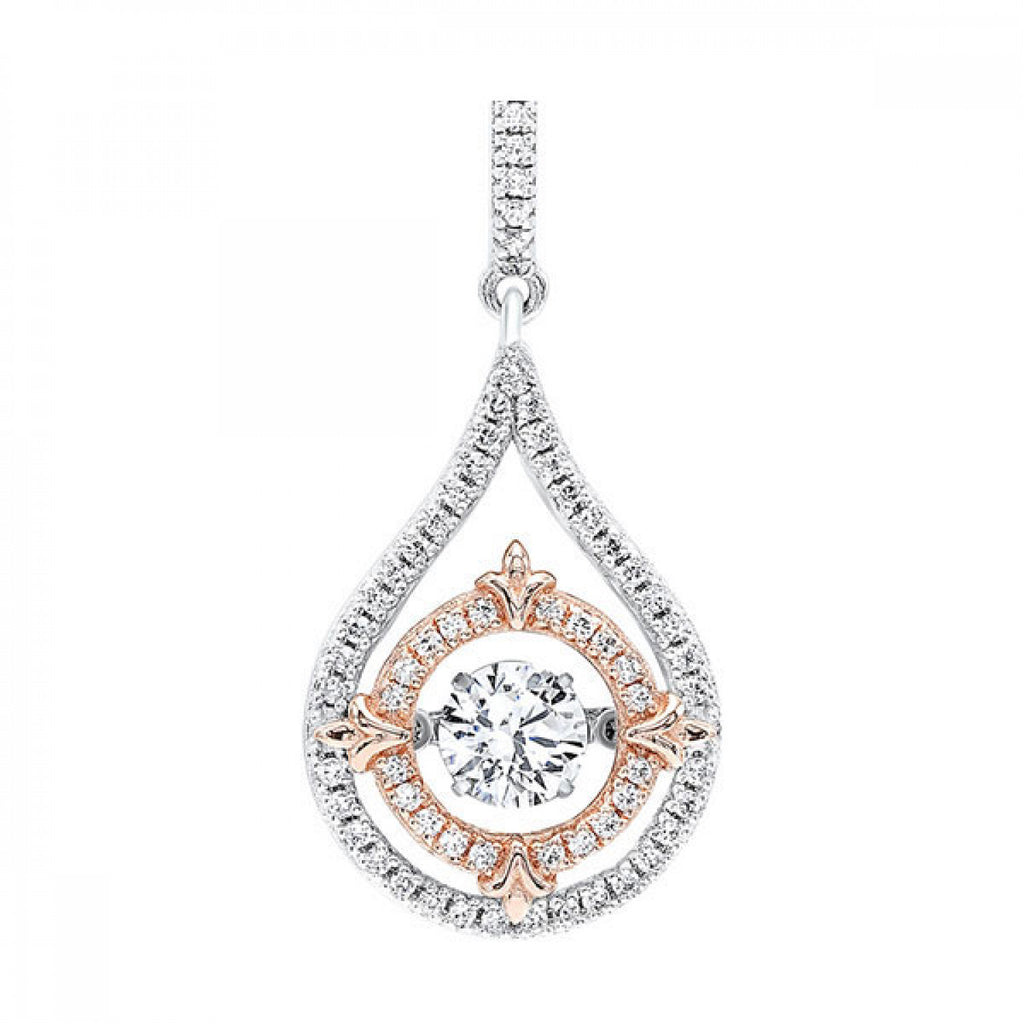 Sterling Silver Rhythm of Love CZ Pendant